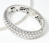 JAI Sterling Silver Signature Texture Bangle, 6-1/4" Fit